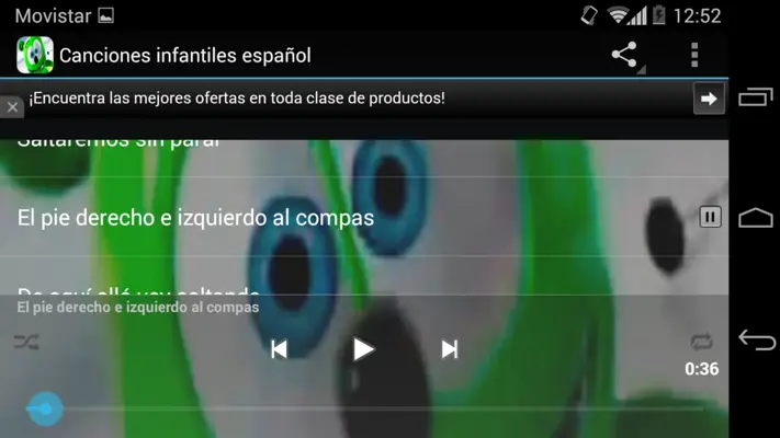 Canciones infantiles español android App screenshot 0